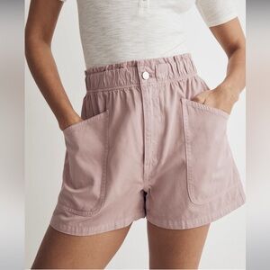 Madewell Denim Pull-On Paperbag Utility Shorts